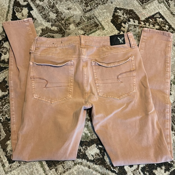 American Eagle dusty rose super stretch skinny jeans 360 super stretch trouser - Picture 2 of 2